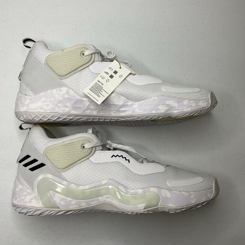 Adidas D.O.N Issue 3‎ Basketball Shoes Sneakers H67720 White Black Men Sz 18 - Picture 6 of 10